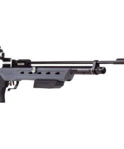 Crosman Challenger PCP gives you a competition pellet rifle that meets the requirements for National Standard three position air rifle matches, so it's a great way to get started for anyone from a younger shooter to someone with plenty of experience. It gives you the adjustable options you need to take your shooting to the next level at a competitive event, including speeds up to 580 fps, an improvement from the older version. You'll appreciate the precision adjustments this rifle gives you so you can get the custom fit you want, including the fully adjustable synthetic stock. You get a precision adjustable cheek rest for optimal cheek weld and eye positioning, plus a precision adjustable buttpad for a comfortable hold and an adjustable length for better results. You also get a two stage match grade trigger that has an adjustable shoe, so you get a clean and predictable break. The Crosman Challenger PCP provides you with accuracy from each and every shot because it combines a Lothar Walther floating barrel with a regulator, so you can depend on steady shot to shot speeds. You get over 200 shots per fill with the 3000 psi air tube, and you can shoot left handed as easily as right handed because of the reversible sidelever action. You'll also get the options for precision aiming you expect in a competition rifle, with micro click elevation and windage adjustments to the rear diopter sight, plus a front aperture sight that takes removable inserts. You can also add optional components like a bipod to the bottom accessory slot, or use the included precision adjustable sliding hand rest. Whether you're a seasoned shooter or just starting out with competition shooting, you'll find the features you need to do your best with the Crosman Challenger PCP, so get it now at Airgun Depot. Crosman Challenger PCP Features: PCP Reversible sidelever .177 caliber Floating Lothar Walther barrel 3000 psi air reservoir Over 200 shots per fill Regulated Fully adjustable synthetic stock Max velocity: 580 fps Two stage match grade trigger with adjustable shoe Meets requirements for National Standard three position air rifle Hooded front aperture sight Diopter rear sight with micro click adjustments 11mm dovetail optics rail Bottom accessory slot Precision adjustable sliding forend hand rest Precision adjustable rubber buttpad Precision adjustable cheekpiece Onboard pressure gauge Specs ManufacturerCrosman Caliber .177 Velocity 580 fps Condition New Ammo Type Pellets Action Sidelever Barrel Style Lothar Walther Fire Mode Single-shot Gun Weight 7.00 Overall Length 40.75 Loudness 2-Low-Medium Mechanism Pre-charged pneumatic Rail 11mm dovetail Safety Manual Front Sights Globe w/Aperture Inserts Rear Sights Diopter/micrometer adjustable Shots per Fill 350 Trigger Adjustability Two-stage adjustable Use Competition Warranty 1-year limited warranty Cocking Effort 11 lbs